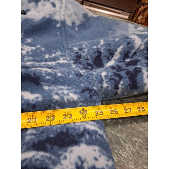 Moose Jacket Blue Sherpa Lined Hooded Womens Sz 2x Warm Cabincore Cozy Coat Warm - Picture 5 of 14